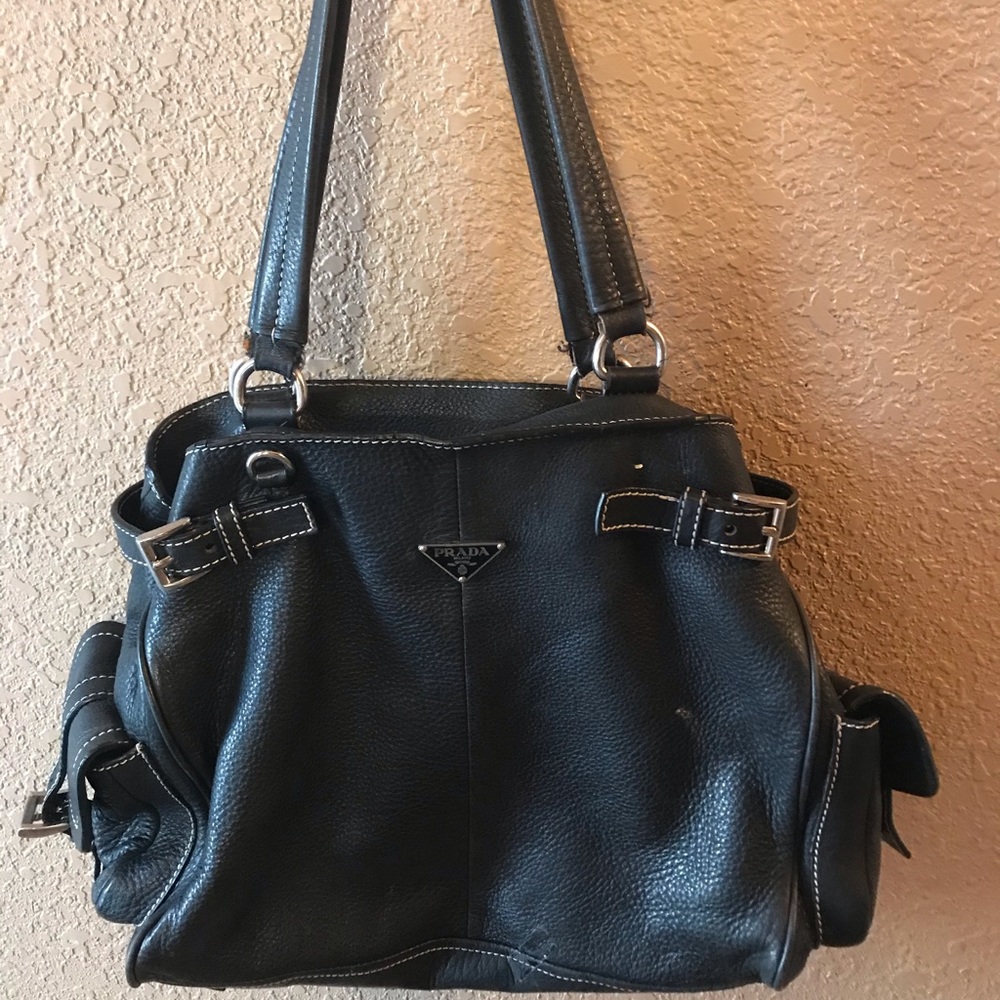 PRADA Black Leather Purse